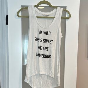 Express White Graphic Tank Top